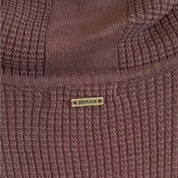 Prana 100% Organic Cotton Masina Cocoa waffle Henley Cowl Neck Dress Excellent - Picture 4 of 4